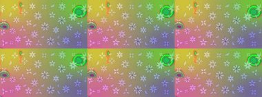 Tarafsız renklerde parlak çiçekli halı eşkali..