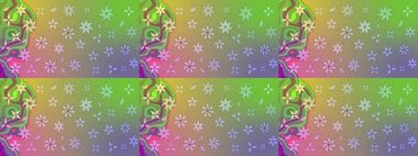 Çiçeksel çizim kalıbının yansıması. Tarafsız renklerde vadinin çiçekleri.