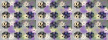 Renkli elementlerle Raster ilginç desen