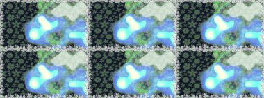 Raster illüstrasyonu. Gri renkli çiçekler. Tropik, dikişsiz çiçek deseni..