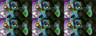 Basit bir kar tanesi. Gri ve yeşil renklerin çizimi. Soyut duvar kâğıdı, ambalaj dekorasyonu. Kışın sembolü, mutlu noeller, mutlu yeni yıl kutlaması Raster illüstrasyonu..