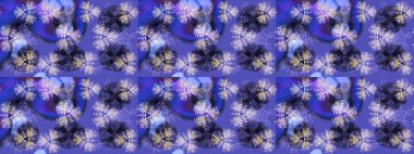 Mor, mavi ve nötr ikon silueti. Noel tasarımı için. Yeni yıl tabelası. Raster illüstrasyonu. Kutlamanın sembolü. Kar tanesi kışı menekşe, mavi ve nötr renklerde yalıtılmış.