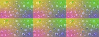 Küçük çiçekteki sevimli çiçek deseni. Raster illüstrasyonu. Çizim.