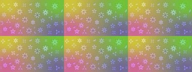 Raster Illustrasyon 'daki Çiçek Deseni' nin son moda çizimi. Tarafsız renklerde çiçekler. Renkli Yaz Temalı eskiz kalıbı. Düz Çiçek Elementleri Tasarımı.