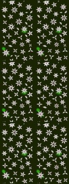 Renkli Bahar Teması eskiz kalıbı. Düz Çiçek Elementleri Tasarımı. Raster..