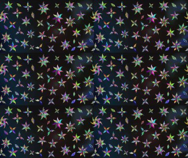 Gri renkli güzel bir tekstil. Raster illüstrasyonu. Suluboya çiçekli çiçek deseni.