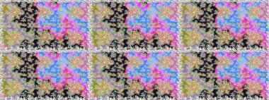 Doğum günü kartı, davetiye ya da afiş için iyidir. Raster illüstrasyonu. Dekoratif simetri arabesk. Kusursuz ortaçağ çiçek deseni. Gri renklerde altın.