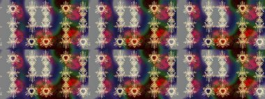 Raster illüstrasyonu. Renkli arka planda izole edilmiş suluboya kar taneleri. Kışın sembolü. Kar taneleri kışı.