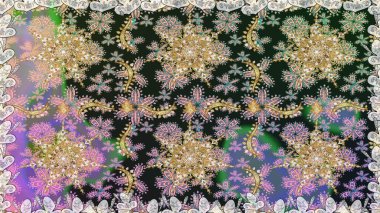 Geleneksel klasik raster altın pürüzsüz desen. Gri renklerdeki altın elementler. Barok tarzında kusursuz bir doğulu süsü..