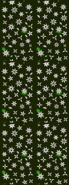 Renkli Bahar Teması eskiz kalıbı. Düz Çiçek Elementleri Tasarımı. Raster..