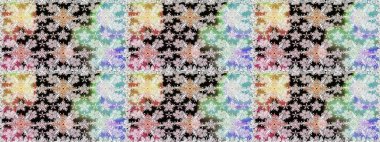 Raster illüstrasyonu. Çiçekler, dallar, bitkiler ve çiçekler. Güzel kumaş deseni. El çizimi.