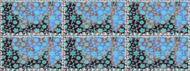 Raster Hip kumaş deseni. Kusursuz Vintage Çiçek Deseni.