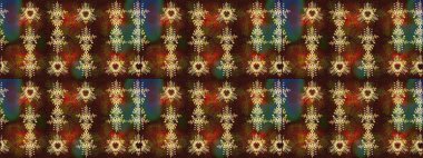 Renkli arka planda izole edilmiş kar tanelerinin düz tasarımı. Kar taneleri deseni. Kar tanesi süsleme deseni. Kar taneleri arka planda. Raster illüstrasyonu.