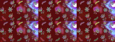 Desen snowflakes.raster Noel soyut renkli arka plan ile düşen kar tanesi. Raster illüstrasyon.