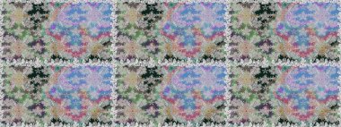 Çiçekli, pürüzsüz bir desen. Raster illüstrasyonu. Gri renklerde bahar çiçekleri. Raster çiçekleri klasik tarzda resmedilir..