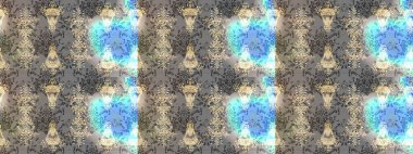 Tropik çiçek desenleri. Raster illüstrasyonu. Gri, bej ve mavi renkte çiçekler.