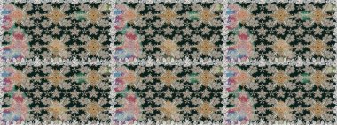 Modern çiçek arkaplanı. Moda baskıları için zarif bir şablon. Halk tarzı. Parlak renkli çiçekleri ve gri yaprakları olan, kusursuz çiçek desenleri..