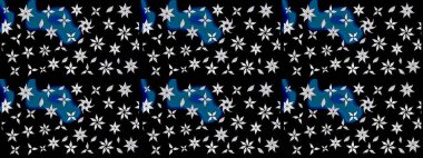 Küçük çiçekte güzel bir desen. Çiçekli bahar çiçekleri. Küçük renkli çiçekler. Robot resim. Moda baskıları için zarif bir şablon. Motley illüstrasyonu.