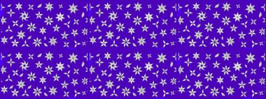 Raster illüstrasyonu. Çiçek buketleriyle klasik bir eskiz şekli. Menekşe renklerinde.