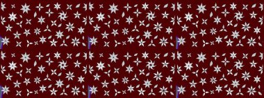 Suluboya, elle çizilmiş. Vadinin çiçekleri kırmızı renklerde. Raster - stok. Taslak arkaplan deseni.