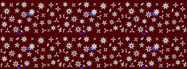 Raster çiçek desenli çiçek deseni, yapraklar, dekoratif elementler, sıçrama, lekeler, el çizimi kontur çizgileri ve Doodle çizim stili, grafik raster çizim çizimi.