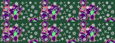 Yeşil lale çiçekli Raster eskiz deseni. Doğal kozmetik ürünleri, parfüm, çiçekçi dükkanı için bahar ihalesi tasarımı. Paket kağıdı için en iyisi. Karşılama ya da düğün geçmişi olarak kullanılabilir.