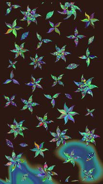 Güzel suluboya yaz çiçekleri deseni..