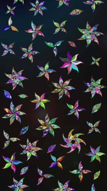 Raster illüstrasyonu. Moda arka planında parlak buketler. Kumaş, duvar kağıdı ve kağıt üzerine baskı yapmak için gelişen arka plan. Eski usul küçük çiçekli şirin bir eskiz deseni..