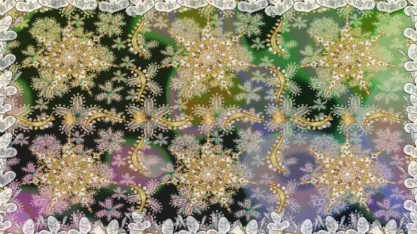 Gri renklerde, altın elementli, pürüzsüz bir desen. Şam tasarım için kusursuz desen.