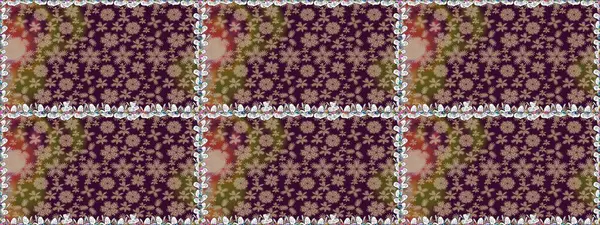 Raster çiçekleri klasik tarzda çizilmiş. Çiçekli, pürüzsüz bir desen. Kahverengi renklerde bahar çiçekleri. Raster illüstrasyonu.