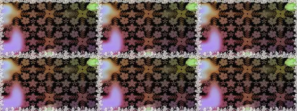 Renkli Bahar Temalı Kusursuz Arkaplan. Düz Çiçek Elementleri Tasarımı. Çiçeksel fantezi tasarımı. Parlak bir arka planda..