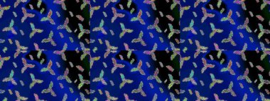 Raster illüstrasyonu. Yeni yıl tabelası. Kutlamanın sembolü. Noel tasarımı için. Mavi, siyah ve yeşil ikon silueti. Kar tanesi kışı mavi, siyah ve yeşil renklerde yalıtılmış.