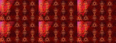 Güzel soyut kar tanesi raster tasarımı. Düz kar karalama ikonları, kar taneleri kırmızı, kahverengi ve siyah renkli siluetler noel afişleri, kartlar. Yeni yıl kar tanesi.