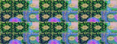 Geleneksel oryantasyon süsü. Klasik klasik klasik arka plan. Klasik Raster mavi ve altın desenli çizim.