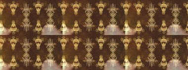 Kış kar taneleri, raster arka plan. Yüzey için tekrarlanan doku, ambalaj kağıdı, kahverengi, bej ve nötr renkler üzerine kar tanesi.