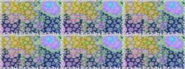 Robot resim stilinde nötr renkler. Raster illüstrasyonu. El yapımı çiçek ve bitki koleksiyonu. Şirin karalama çiçekleri olan kusursuz çiçek desenleri. Raster illüstrasyonu.