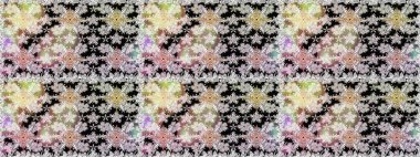 Küçük çiçekte hoş bir çiçek deseni var. Çiçeksel elementlerle süslenmiş zarif raster dokusu. Parlak çiçekli nötr renklerde soyut, pürüzsüz desen.