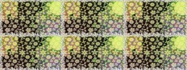 Küçük çaplı çiçeklerdeki basit şirin desenler. Raster illüstrasyonu. Tekstil veya kitap kapakları, imalat, duvar kağıtları, baskı, hediye paketi ve yapıştırma kitabı için çiçeksiz arka plan.