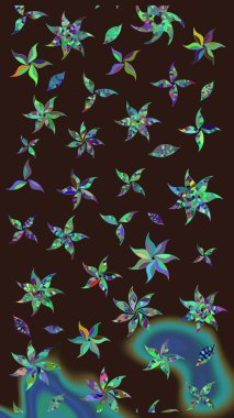 Güzel suluboya yaz çiçekleri deseni..