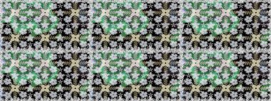 Renkli Bahar Temalı Kusursuz Arkaplan. Düz Çiçek Elementleri Tasarımı. Çiçekli, suluboya desenli kusursuz çiçek deseni. Gri renkli çiçekler. Raster illüstrasyonu.