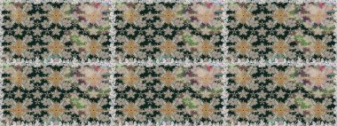 Şirin çiçekleri, desenleri ve gri renkleri olan renksiz bir desen. Elle çizilmiş çiçek deseni (fayans). Tekstil için suluboya desensiz.