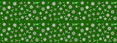 Çiçekli karalama şeklinde Raster çiçek deseni. Yumuşak, yeşil renkli yaz çiçekleri. Raster illüstrasyonu.