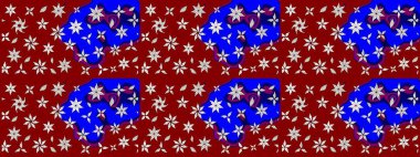 Çiçekli güzel suluboya desen. Raster illüstrasyonu. Kırmızı renklerde.