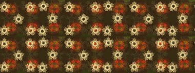 Raster. Renkli Bahar Teması eskiz kalıbı. Düz Çiçek Elementleri Tasarımı.