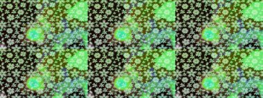 Halk tarzı. Moda baskıları için zarif bir şablon. Modern çiçek arkaplanı. Parlak renkli çiçekleri ve yeşil yaprakları olan harika bir çiçek deseni..