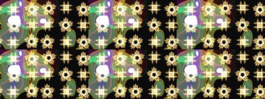 Güzel kumaş deseni. Raster suluboya deseni, narin çiçekler, siyah çiçekler, tebrik kartı şablonu..