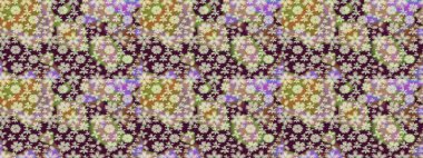 Bir sürü nötr ve soyut çiçekli tropik eskiz deseni. Küçük çiçekteki sevimli çiçek deseni. Varicoloneutral raster çizimi.