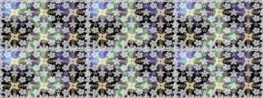 Renkli Bahar Temalı Kusursuz Arkaplan. Düz Çiçek Elementleri Tasarımı. Raster..