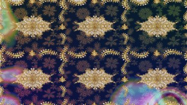 Duvar kâğıdı barok, İspanyol kumaşı. Skeç raster arka planı. Çiçek desenli çizim. Mavi renkler üzerine grafiksel modern çizim deseni.