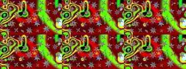 Botanik çizim kalıbı. Raster deseni. Suluboya etkisi. Organik elementler.